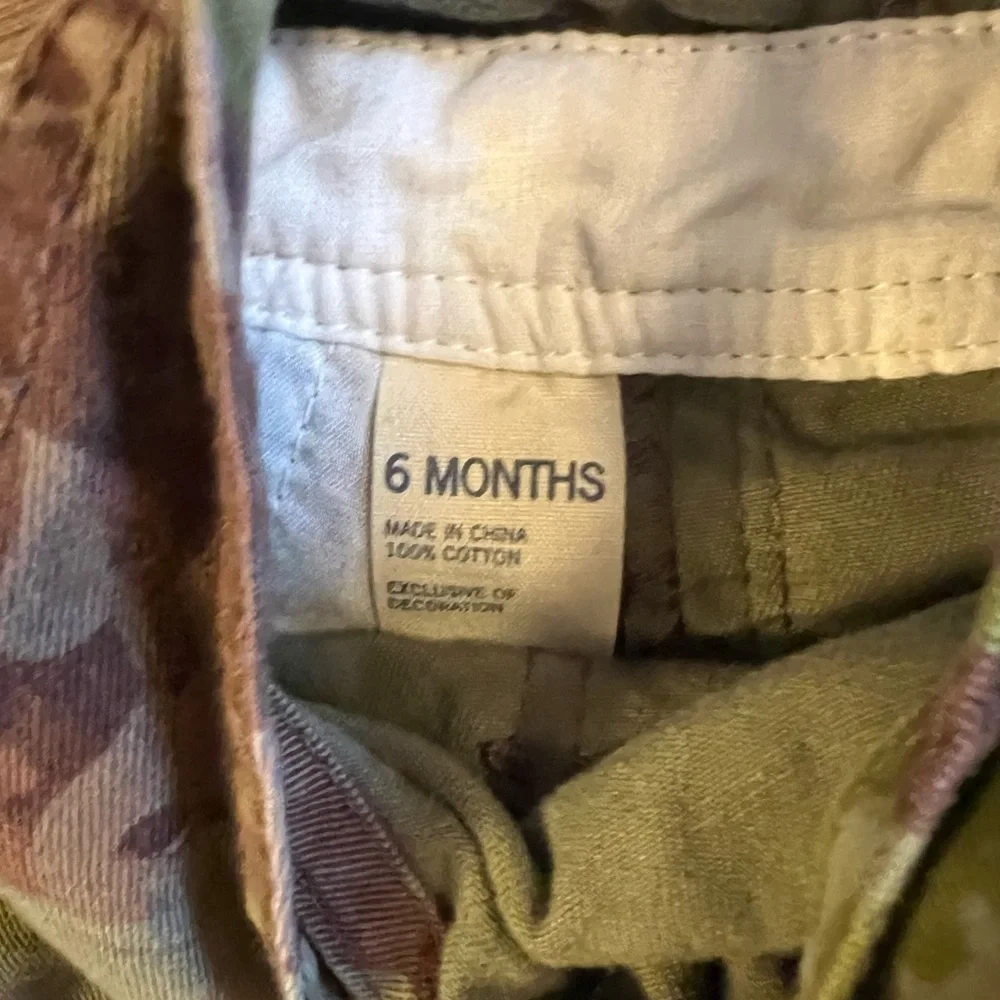 Baby Boy 6 Mth OshKosh B'Gosh Toddler Dinosaur Camouflage Overalls Bibs Camo H31